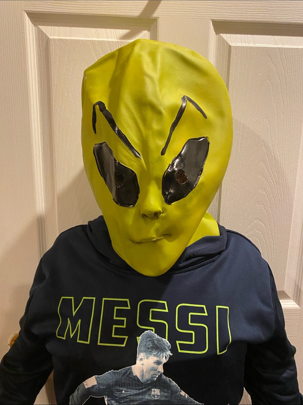 Yellow Alien Mask Kids Costume - Brand Unknown